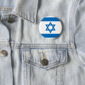 Israëlische vlag ronde button 5,7 cm (In situ)