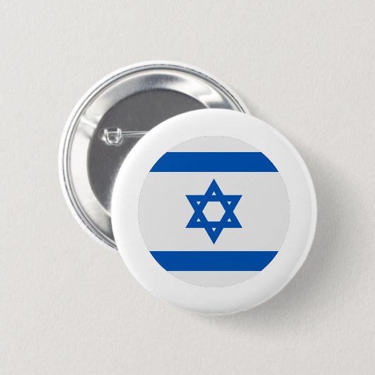 Israëlische vlag ronde button 5,7 cm (Voorkant /achterkant)