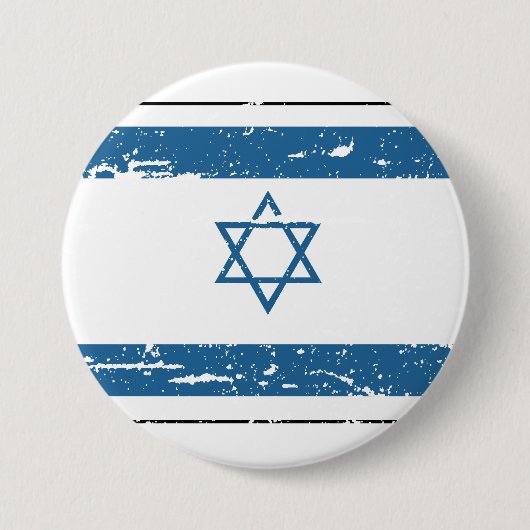  Israëlische vlag Ronde Button 7,6 Cm (Voorkant)