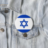 Israëlische vlag ronde button 7,6 cm (In situ)