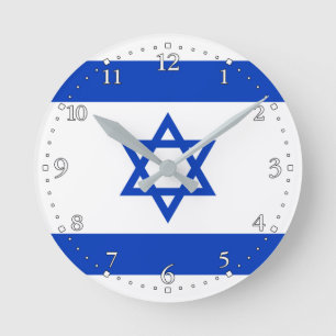 Israëlische vlag ronde klok