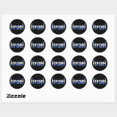Israëlische vlag ronde sticker (Vel)
