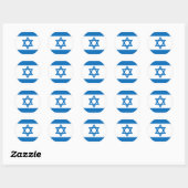 Israëlische vlag ronde sticker (Vel)