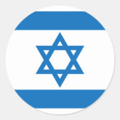 Israëlische vlag ronde sticker (Voorkant)