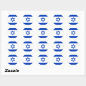 Israëlische vlag ronde sticker (Vel)