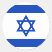 Israëlische vlag ronde sticker (Voorkant)
