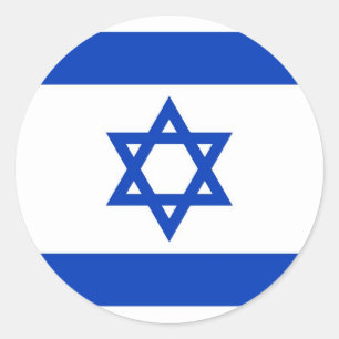 Israëlische vlag ronde sticker