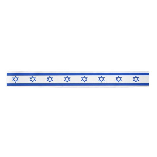 Israëlische vlag satijnen lint (Voorkant)