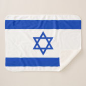 Israëlische vlag sherpa deken (Voorkant (horizontaal))