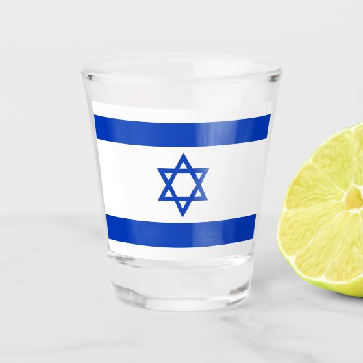 Israëlische vlag shot glas (Voorkant)