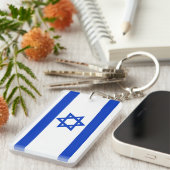Israëlische vlag sleutelhanger (Voorkant Rechts)