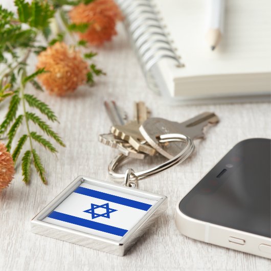 Israëlische vlag sleutelhanger (Zijkant)