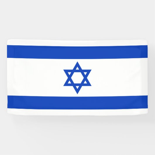 Israëlische vlag spandoek (Horizontaal)