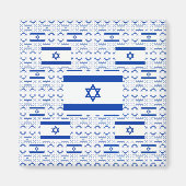 Israëlische vlag - ster van David - in lagen Magneet (Voorkant)