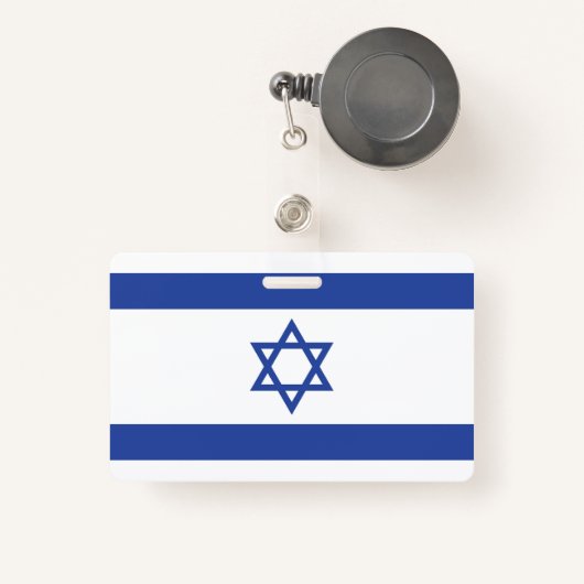 Israëlische vlag, ster van David Judaism Jewish Badge (Voorkant met intrekbare)