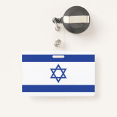 Israëlische vlag, ster van David Judaism Jewish Badge (Achterkant met intrekbare)