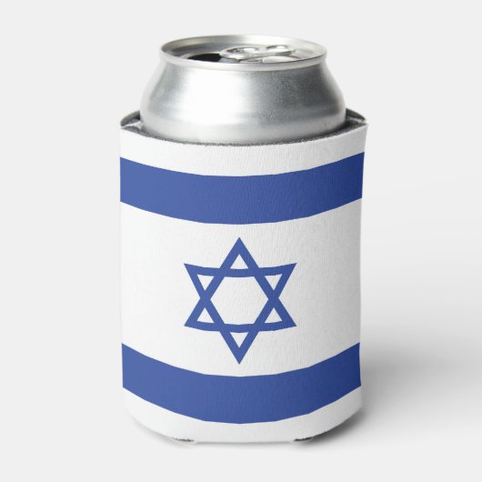 Israëlische vlag, ster van David Judaism Jewish Blikjeskoeler (Blikje Voorkant)