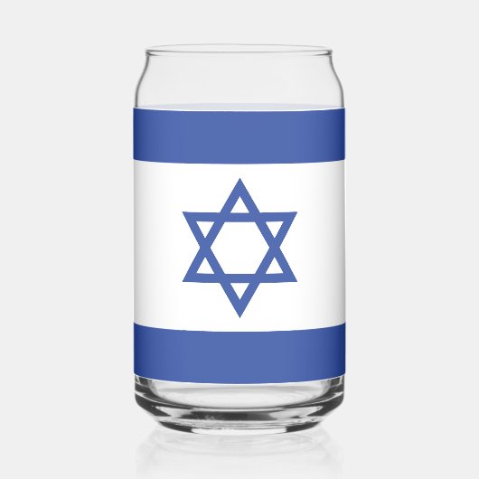 Israëlische vlag, ster van David Judaism Jewish Blikvorm Glas (Links)