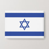 Israëlische vlag, ster van David Judaism Jewish Button (Voorkant)