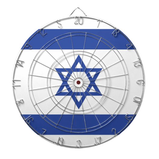 Israëlische vlag, ster van David Judaism Jewish Dartbord (Voorkant)