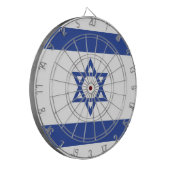 Israëlische vlag, ster van David Judaism Jewish Dartbord (Voorkant Links)