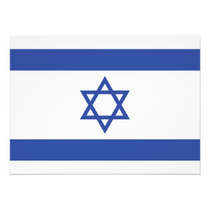Israëlische vlag, ster van David Judaism Jewish Foto Afdruk