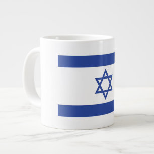 Israëlische vlag, ster van David Judaism Jewish Grote Koffiekop