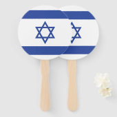 Israëlische vlag, ster van David Judaism Jewish Handwaaier (Voorkant en achterkant)