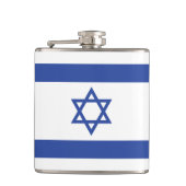 Israëlische vlag, ster van David Judaism Jewish Heupfles (Voorkant)