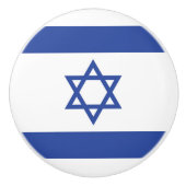 Israëlische vlag, ster van David Judaism Jewish Keramische Knop (Voorkant)