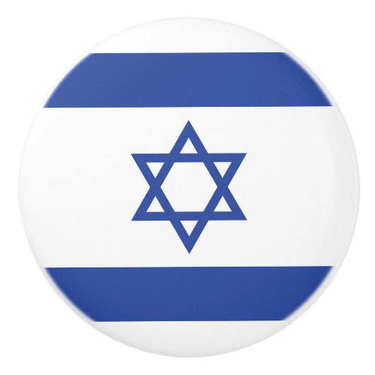 Israëlische vlag, ster van David Judaism Jewish Keramische Knop (Voorkant)