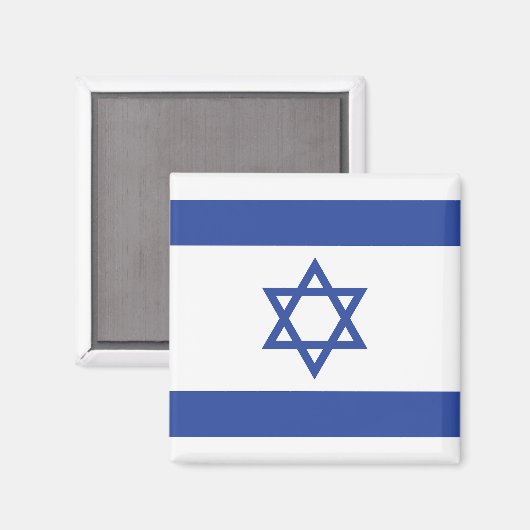 Israëlische vlag, ster van David Judaism Jewish Magneet (Voorkant / Achterkant)