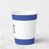 Israëlische vlag, ster van David Judaism Jewish Papieren Bekers (Achterkant)