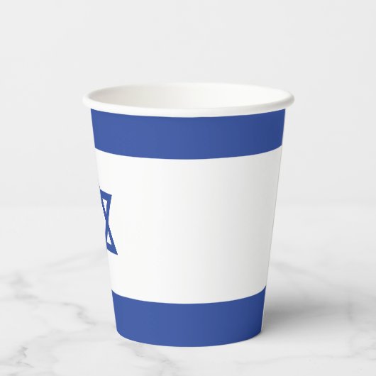 Israëlische vlag, ster van David Judaism Jewish Papieren Bekers (Achterkant)