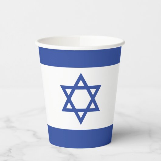 Israëlische vlag, ster van David Judaism Jewish Papieren Bekers (Links)