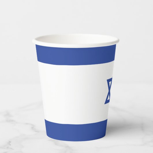 Israëlische vlag, ster van David Judaism Jewish Papieren Bekers (Voorkant)