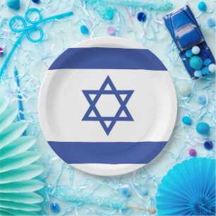 Israëlische vlag, ster van David Judaism Jewish Papieren Bordje