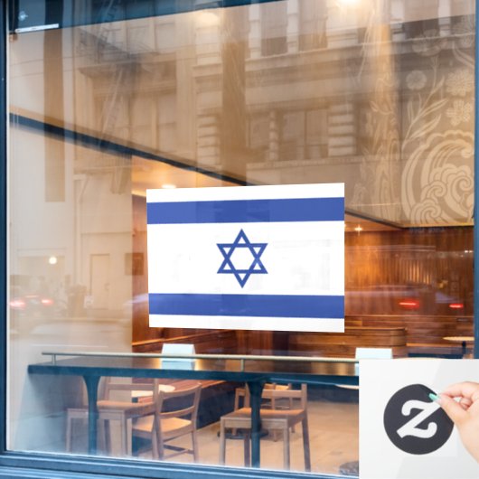 Israëlische vlag, ster van David Judaism Jewish Raamsticker (Cafe Raam)