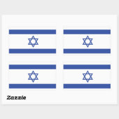 Israëlische vlag, ster van David Judaism Jewish Rechthoekige Sticker (Vel)