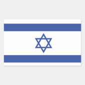 Israëlische vlag, ster van David Judaism Jewish Rechthoekige Sticker (Voorkant)