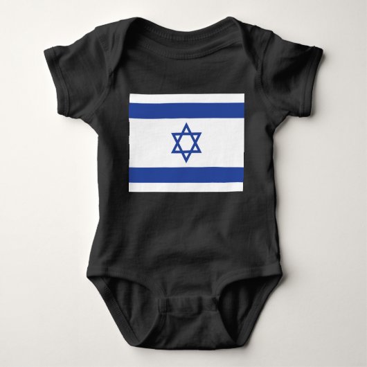 Israëlische vlag, ster van David Judaism Jewish Romper (Voorkant)