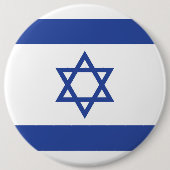 Israëlische vlag, ster van David Judaism Jewish Ronde Button 6,0 Cm (Voorkant)