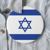 Israëlische vlag, ster van David Judaism Jewish Ronde Button 6,0 Cm (In situ)