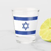 Israëlische vlag, ster van David Judaism Jewish Shot Glas (Voorkant)