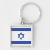 Israëlische vlag, ster van David Judaism Jewish Sleutelhanger (Voorkant)