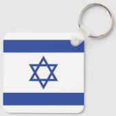 Israëlische vlag, ster van David Judaism Jewish Sleutelhanger (Achterkant)