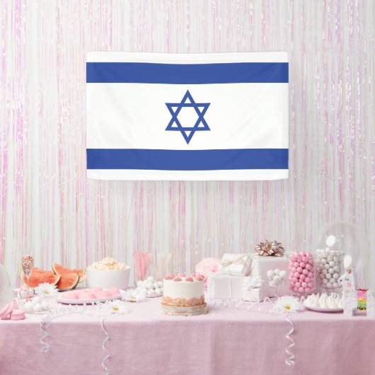 Israëlische vlag, ster van David Judaism Jewish Spandoek (Feest)
