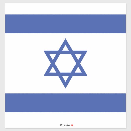 Israëlische vlag, ster van David Judaism Jewish Sticker (Vel)