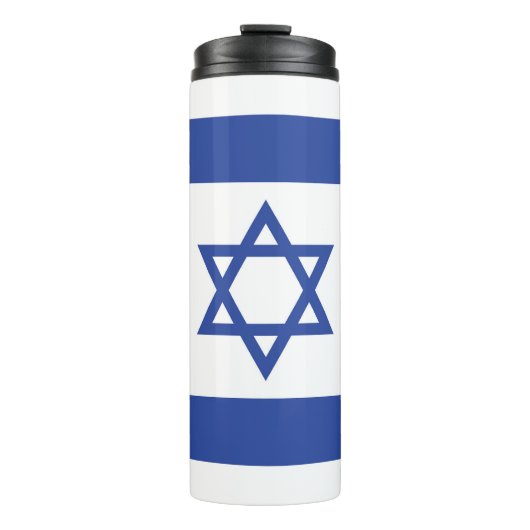 Israëlische vlag, ster van David Judaism Jewish Thermosbeker (Voorkant)