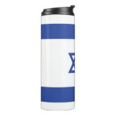 Israëlische vlag, ster van David Judaism Jewish Thermosbeker (Gedraaid links)